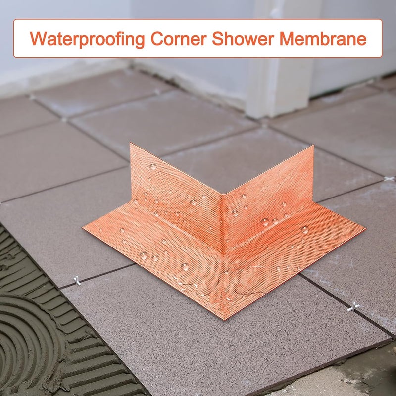 CRIDENG Waterproof Membrane For Shower, Waterproofing Polyethylene Seamless Membrane, Inside Or Outside Corner For Bathroom, Kitchen,Saunas And Wet Areas, Steam Room, Wall, Windows (10pcs Outside) - Image 4